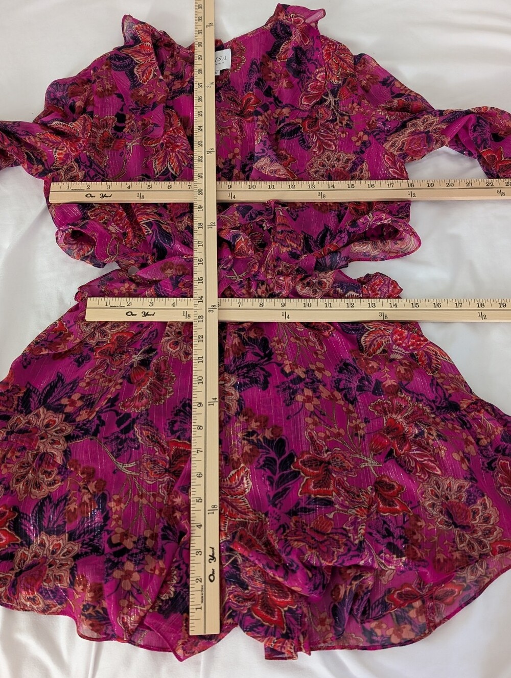 MISA Los Angeles Azalea Romper in Fuchsia Batik - Picture 6 of 6